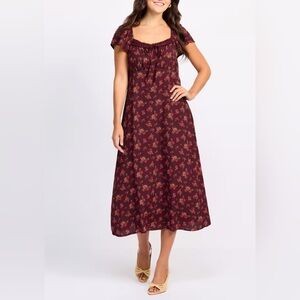 Market & Spruce Lois Short Sleeve Maxi Dress Red Small NWT STITCH FIX